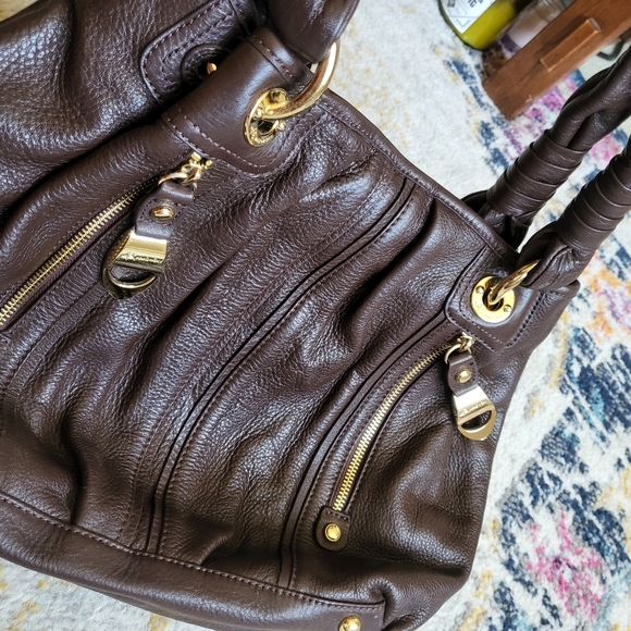 b. Makowsky leather shoulder bag brown - Picture 2 of 9